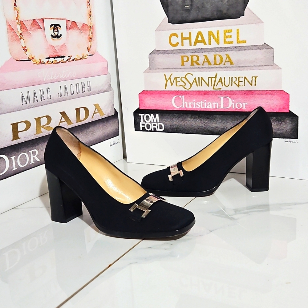 Sergio Rossi Stacked Heel Pump